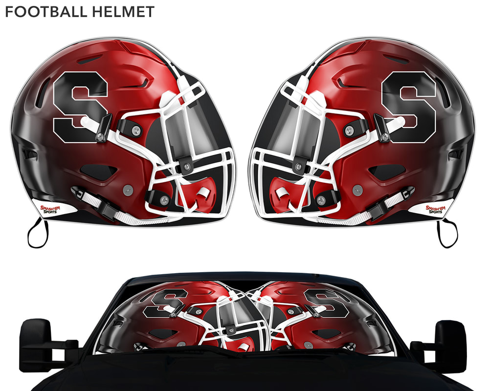 Football Helmet Style Smash'em Auto Sunshade